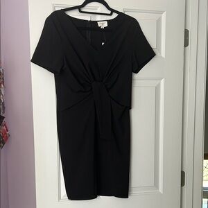 Everly Black Mini Dress with Knot Detail